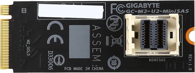 Alt view image 2 of 4 - GIGABYTE M.2 to U.2-Mini-SAS Add-in Card For Intel 750 Series 2.5" SSD Model GC-M2-U2-MiniSAS