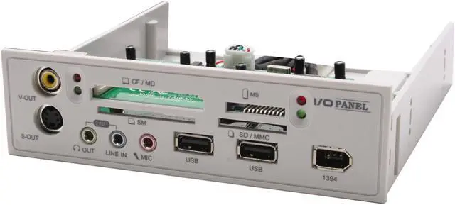 Main image of Multifunction Front Panel Card Reader with USB2.0/1394a/Audio/Video Ports