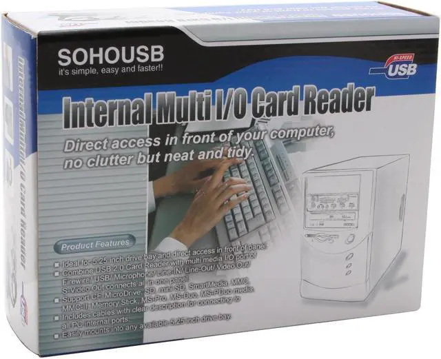 Alt view image 7 of 7 - Multifunction Front Panel Card Reader with USB2.0/1394a/Audio/Video Ports