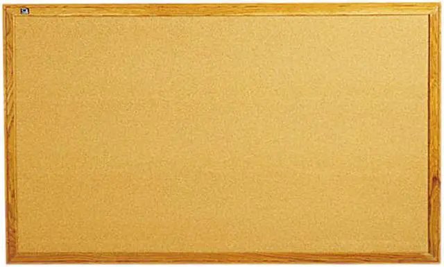 Main image of ACCO Quartet 305 Classic Cork Bulletin Board, 36"H x 60"W, Brown Natural Cork Surface, Oak Frame - 1 Each