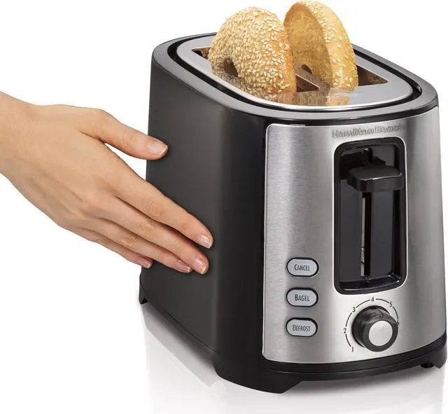 Alt view image 6 of 7 - hamilton beach beach extra-wide 2 slice slot toaster, black (22633)