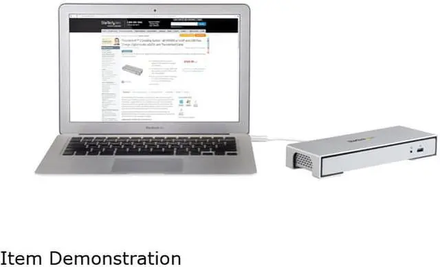 Alt view image 6 of 12 - StarTech.com TB2DOCK4KDHC Thunderbolt 2 Dock - 4K - Laptop Docking Station - Thunderbolt to HDMI / USB 3.0 / Gigabit Ethernet / eSATA