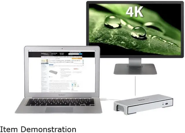 Alt view image 8 of 12 - StarTech.com TB2DOCK4KDHC Thunderbolt 2 Dock - 4K - Laptop Docking Station - Thunderbolt to HDMI / USB 3.0 / Gigabit Ethernet / eSATA