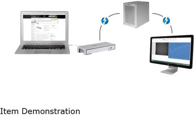 Alt view image 9 of 12 - StarTech.com TB2DOCK4KDHC Thunderbolt 2 Dock - 4K - Laptop Docking Station - Thunderbolt to HDMI / USB 3.0 / Gigabit Ethernet / eSATA