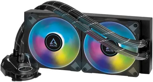 Alt view image 2 of 5 - ARCTIC ACFRE00093A Liquid Freezer II 240 A-RGB - Multi-Compatible All-in-one CPU AIO Water Cooler with A-RGB, Compatible with Intel & AMD, efficient PWM-Controlled Pump, Fan Speed: 200-1800 RPM -Black