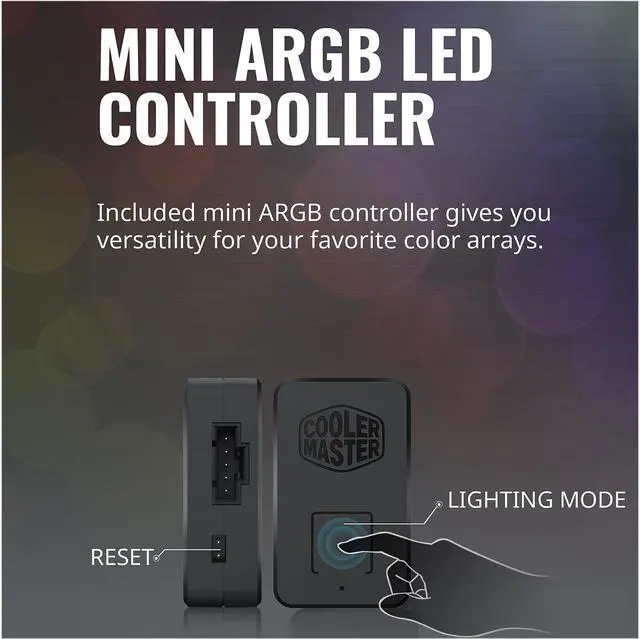 Alt view image 12 of 12 - Cooler Master MasterAir MA610P ARGB CPU Air Cooler - with Addressable RGB Controller, Dual SickleFlow 120mm ARGB Fan, 6 CDC Heatpipes, ARGB LED Top Cover