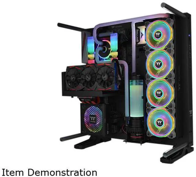 Alt view image 6 of 9 - Thermaltake Riing Quad 120mm 16.8 Million RGB Color (Alexa, Razer Chroma) Software Enabled 4 Light Rings 54 Addressable LED 9 Blades Hydraulic Bearing White Case/Radiator Fan, 3 Pack, CL-F100-PL12SW-B