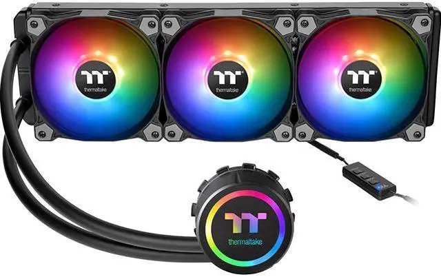 Main image of Thermaltake CL-W234-PL12SW-A Water 3.0 360 ARGB Sync 360 mm All in One CPU Liquid Cooler for AMD Socket FM2