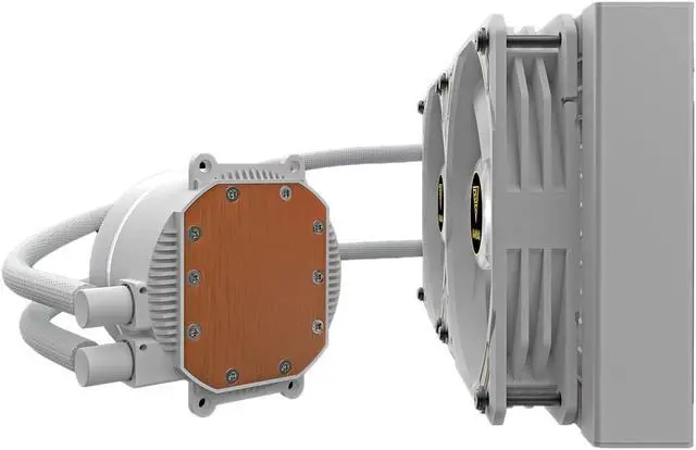 Alt view image 5 of 5 - Gamdias CHIONE M3-240W 240mm AIO CPU Liquid Cooler ARGB 5v 4-pin PWM 120mm Fans AMD Intel, (WHITE)