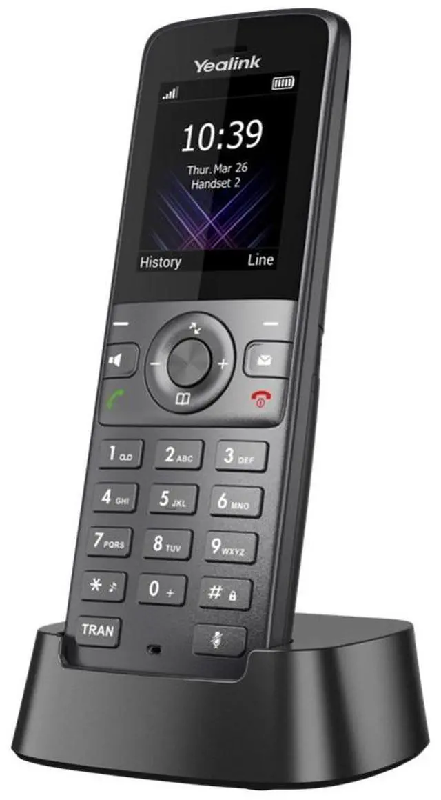 Main image of Yealink W73H Handset, Cordless - DECT - 100 Phone Book/Directory Memory - 1.8" Screen Size - Headset Port - 1 Day Battery Talk Time