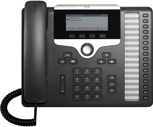 Main image of Cisco 7861 IP Phone - Corded - Wall Mountable, 16 x Total Line - VoIP - 3.5" - Enhanced User Connect License - 2 x Network (RJ-45) - PoE Ports | CP-7861-K9=