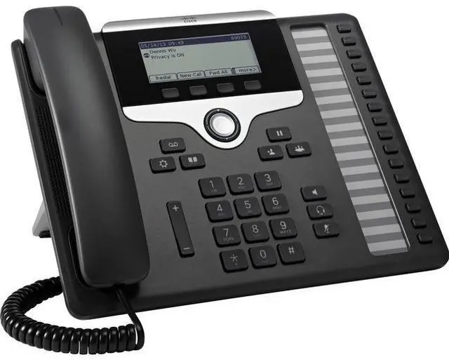 Alt view image 3 of 4 - Cisco 7861 IP Phone - Corded - Wall Mountable, 16 x Total Line - VoIP - 3.5" - Enhanced User Connect License - 2 x Network (RJ-45) - PoE Ports | CP-7861-K9=