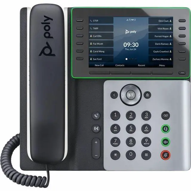 Main image of HP Poly Edge E550 IP Phone and PoE-enabled, Wi-Fi Desktop phone, Black | 82M91AA
