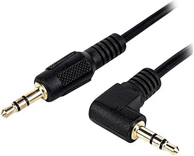 Main image of Rocstor Y10C193-B1 6Ft Slim 3.5Mm To Right Angle Sterio Audio Cable Black