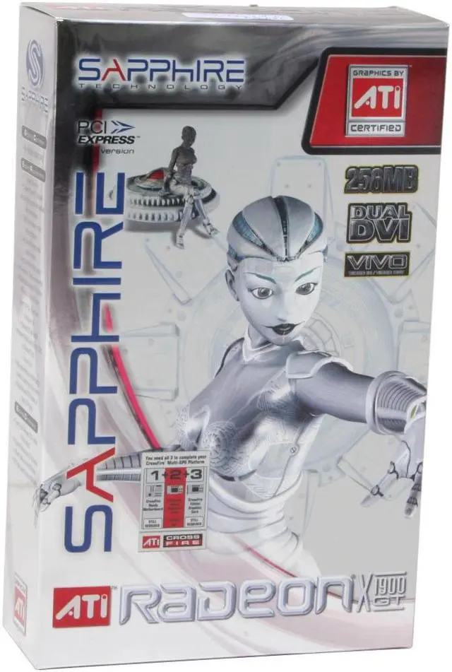 Alt view image 4 of 4 - SAPPHIRE Radeon X1900GT 256MB GDDR3 PCI Express x16 CrossFireX Support Graphics Card 100189L