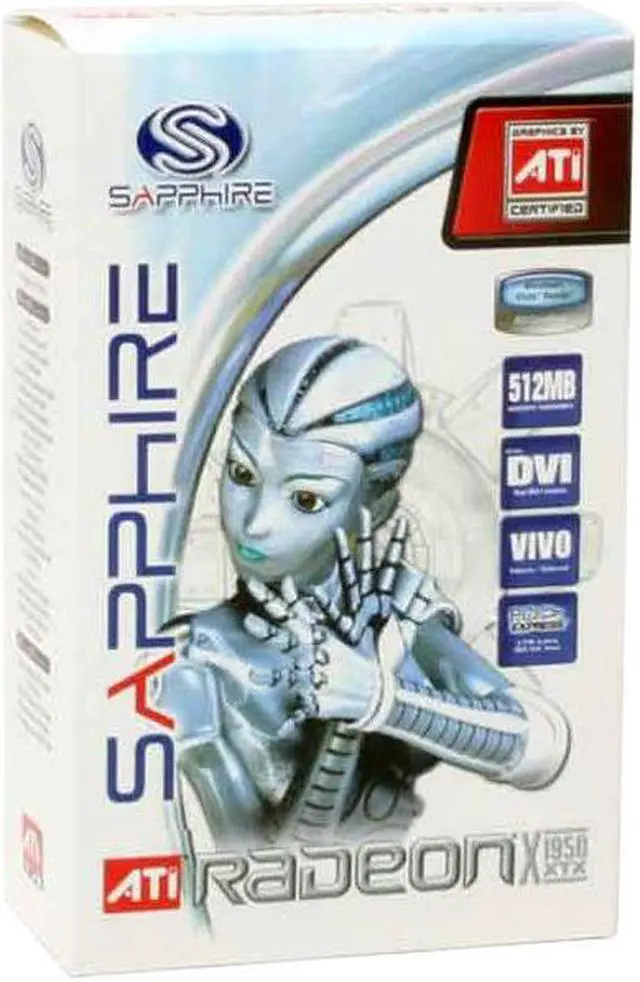 Alt view image 6 of 6 - SAPPHIRE Radeon X1950XTX 512MB GDDR4 PCI Express x16 CrossFireX Support Graphics Card 100177L