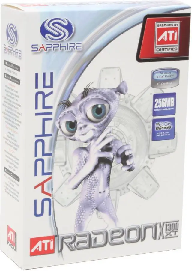 Alt view image 5 of 5 - SAPPHIRE Radeon X1300XT 256MB GDDR2 PCI Express x16 CrossFireX Support Graphics Card 100162L