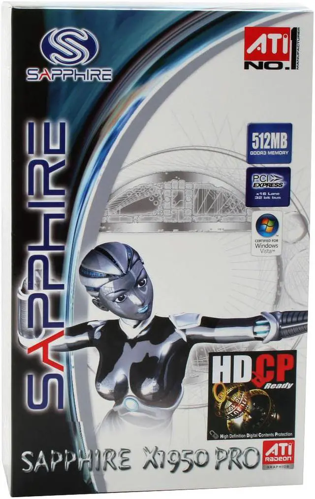 Alt view image 5 of 5 - SAPPHIRE Radeon X1950PRO 512MB GDDR3 PCI Express x16 CrossFireX Support Graphics Card 100196L