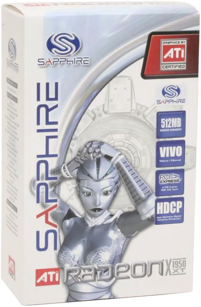 Alt view image 7 of 7 - SAPPHIRE Radeon X1950XT 512MB GDDR3 PCI Express x16 CrossFireX Support Graphics Card 100185L