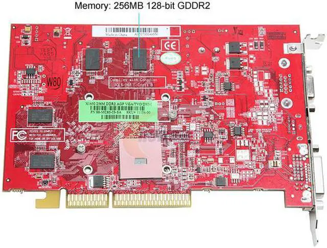 Alt view image 3 of 6 - SAPPHIRE Radeon X1650 256MB GDDR2 AGP 4X/8X Graphics Card 100197L