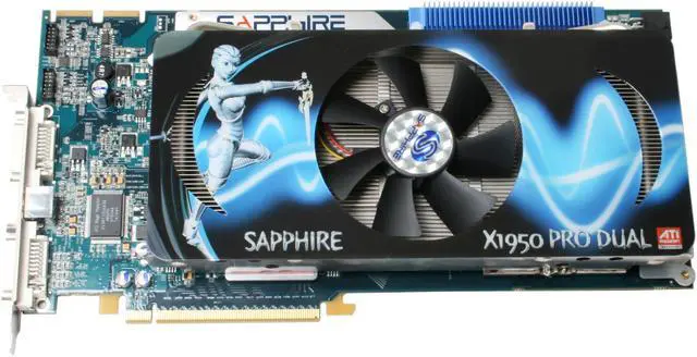 Alt view image 2 of 7 - SAPPHIRE Dual X1950PRO 1GB GDDR3 PCI Express x16 CrossFireX Support Graphics Card 100202SR