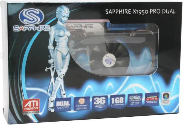 Alt view image 7 of 7 - SAPPHIRE Dual X1950PRO 1GB GDDR3 PCI Express x16 CrossFireX Support Graphics Card 100202SR