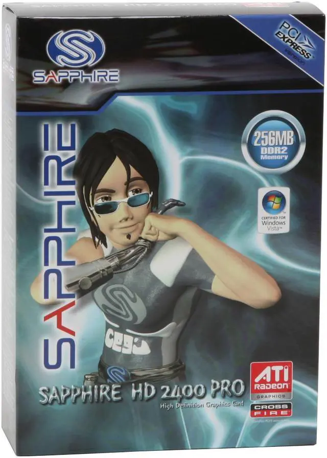 Alt view image 5 of 5 - SAPPHIRE Radeon HD 2400PRO 256MB GDDR2 PCI Express x16 CrossFireX Support Graphics Card 100203L
