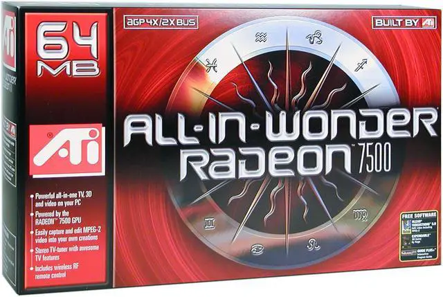 Alt view image 6 of 6 - ATI Radeon 7500 64MB DDR AGP 2X/4X Graphics Card A-I-W RADEON 7500
