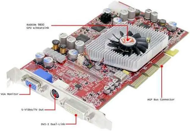 Alt view image 2 of 3 - ATI Radeon 9800 128MB DDR AGP 4X/8X Graphics Card RADEON 9800 128 - OEM