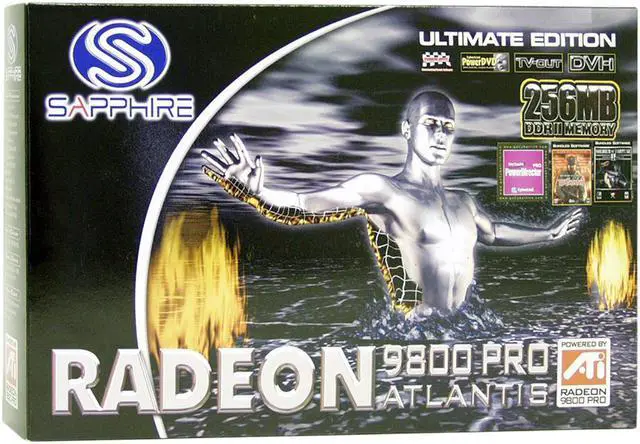 Alt view image 5 of 5 - SAPPHIRE Radeon 9800PRO 256MB GDDR2 AGP 4X/8X Graphics Card ULTIMATE RADEON 9800 PRO