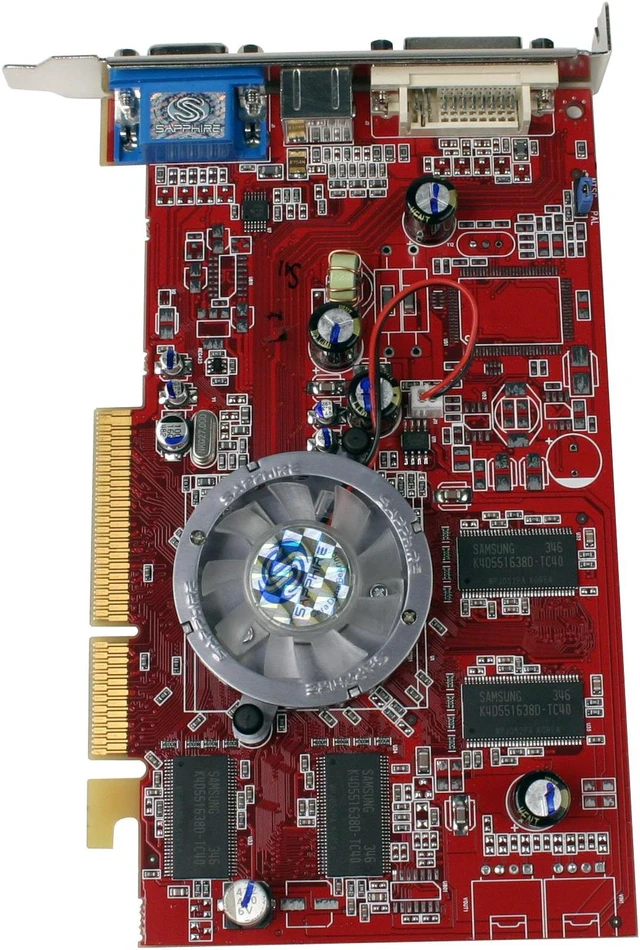 Red Radeon Sapphire Graphics Card SAPPHIRE Radeon 9600PRO Graphics Card 100562-Red - Newegg.com