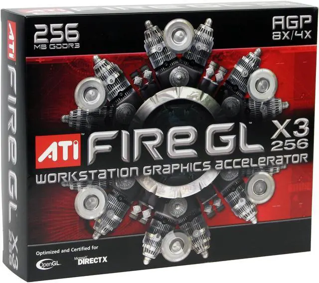 Alt view image 6 of 6 - ATI FireGL X3-256 FireGL X3 256MB 256-bit GDDR3 AGP 4X/8X HDCP Ready Workstation Video Card, 100-505096