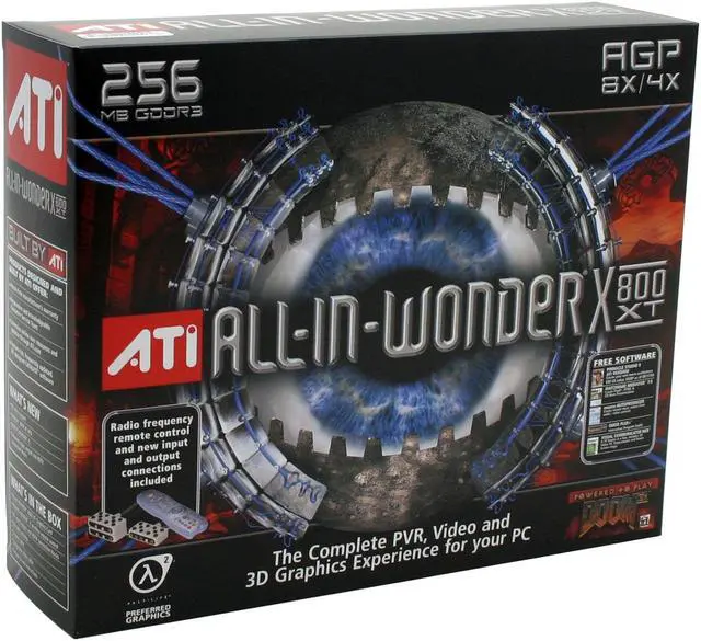 Alt view image 6 of 6 - ATI All-In-Wonder X800 XT 100-714200 Radeon X800XT 256MB 256-bit GDDR3 AGP 4X/8X Video Card