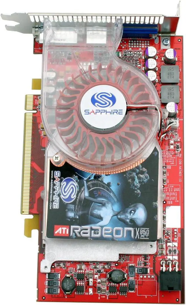 Alt view image 2 of 6 - SAPPHIRE Radeon X850XT 256MB GDDR3 PCI Express x16 Graphics Card 100106SR-RD
