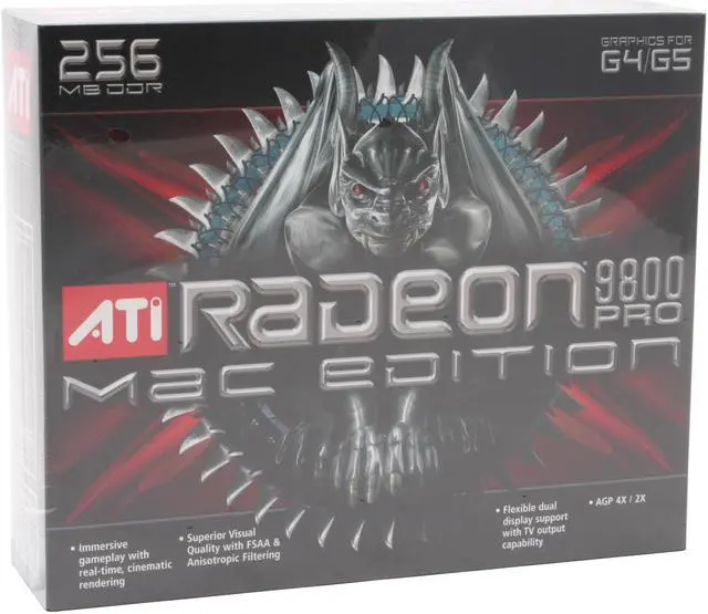 Alt view image 6 of 6 - ATI 100-435058 Radeon 9800PRO 256MB 256-bit DDR AGP 2X/4X MAC Edition Video Card
