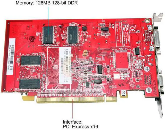 Alt view image 3 of 5 - SAPPHIRE Radeon X550 128MB DDR PCI Express x16 Graphics Card 100118L-RD