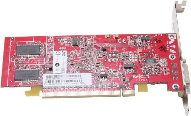 Alt view image 3 of 5 - AMD FireMV 2200 100-505111 128MB 64-bit DDR PCI Express x16 Low Profile Graphics Card