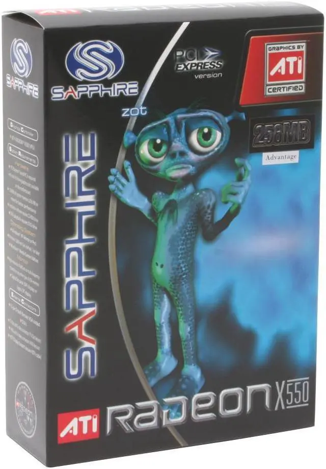 Alt view image 6 of 6 - SAPPHIRE Radeon X550 256MB DDR PCI Express x16 Graphics Card 100119L-HS