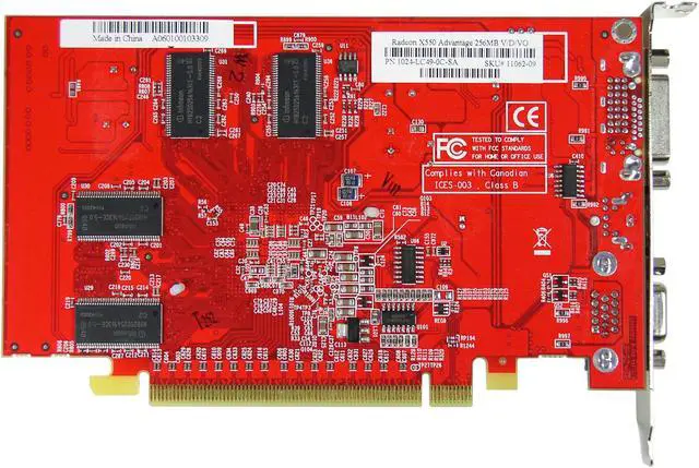 Alt view image 4 of 6 - SAPPHIRE Radeon X550 256MB DDR PCI Express x16 Graphics Card 100119L-HS