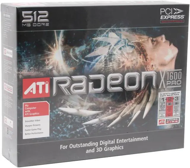 Alt view image 5 of 5 - ATI Radeon X1600PRO 512MB GDDR2 PCI Express x16 CrossFireX Support Graphics Card 100-437509