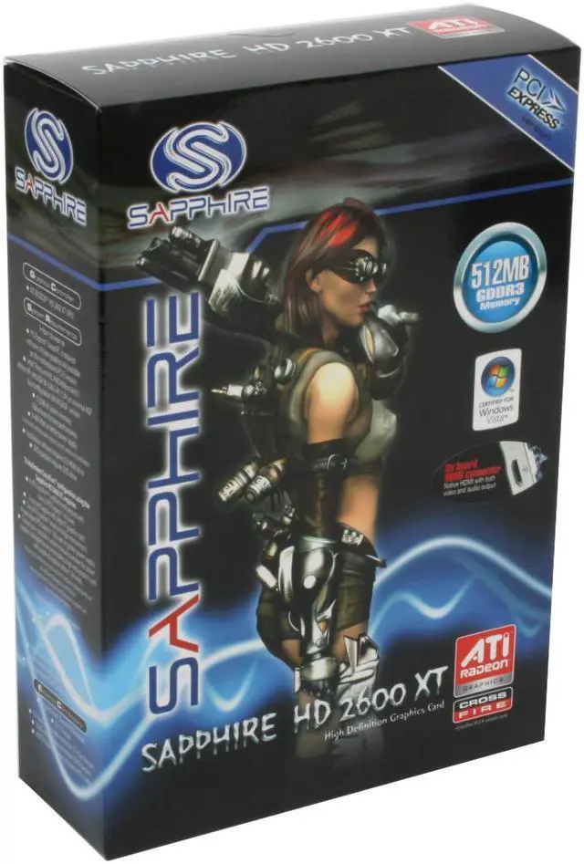 Alt view image 7 of 7 - SAPPHIRE Radeon HD 2600XT 512MB GDDR3 PCI Express x16 CrossFireX Support Graphics Card 100218L
