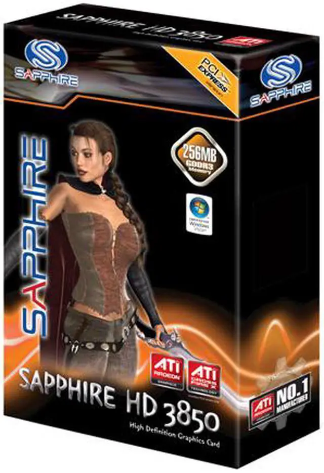 Alt view image 3 of 3 - SAPPHIRE Radeon HD 3850 256MB GDDR3 PCI Express 2.0 x16 CrossFireX Support Graphics Card 100216L