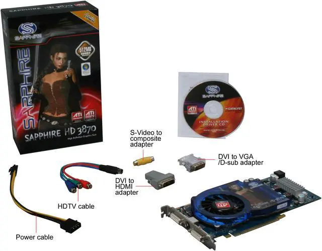 Alt view image 6 of 6 - SAPPHIRE Radeon HD 3870 512MB GDDR4 PCI Express 2.0 x16 CrossFireX Support Graphics Card 100225L