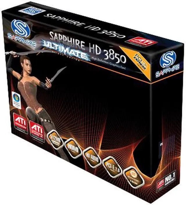 Alt view image 7 of 15 - SAPPHIRE Ultimate Edition Radeon HD 3850 512MB GDDR3 PCI Express 2.0 x16 CrossFireX Support Graphics Card 100226U