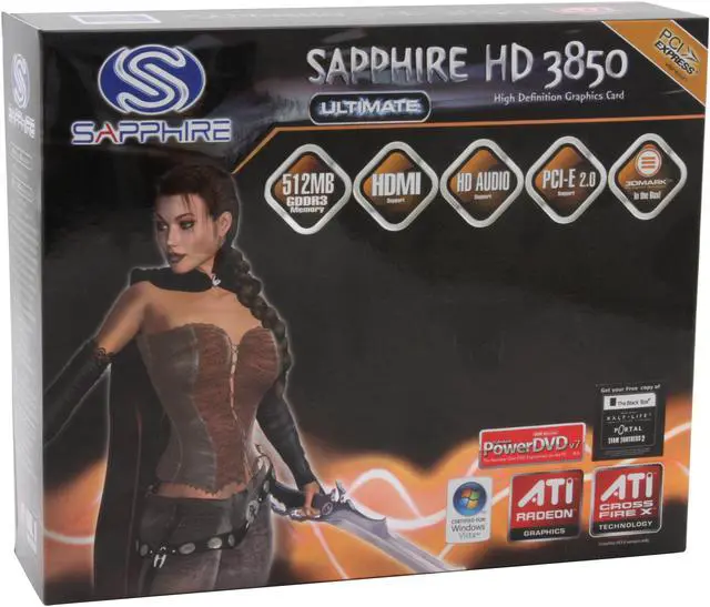 Alt view image 15 of 15 - SAPPHIRE Ultimate Edition Radeon HD 3850 512MB GDDR3 PCI Express 2.0 x16 CrossFireX Support Graphics Card 100226U