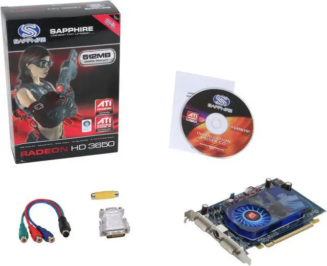 Alt view image 5 of 5 - SAPPHIRE Radeon HD 3650 512MB GDDR2 PCI Express 2.0 x16 Graphics Card 100236L
