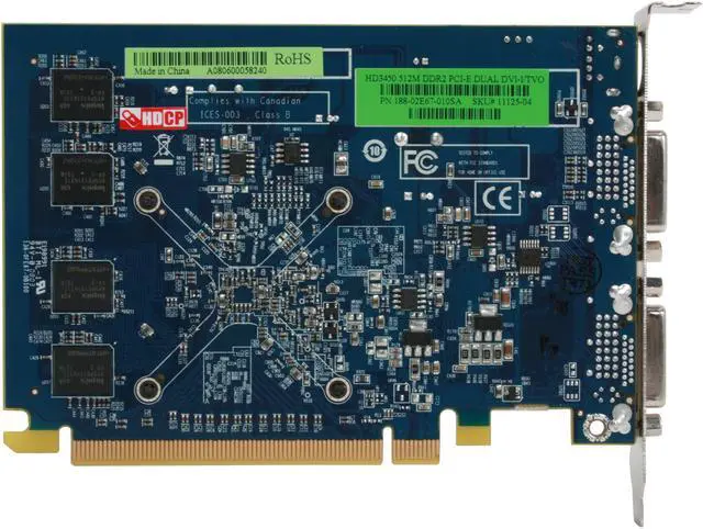 Alt view image 4 of 6 - SAPPHIRE Radeon HD 3450 512MB GDDR2 PCI Express 2.0 x16 CrossFireX Support Graphics Card 100234L