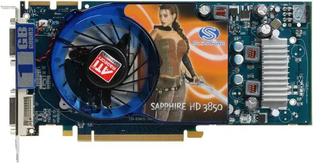 Alt view image 3 of 8 - SAPPHIRE Radeon HD 3850 1GB GDDR3 PCI Express 2.0 x16 CrossFireX Support Graphics Card 100227L