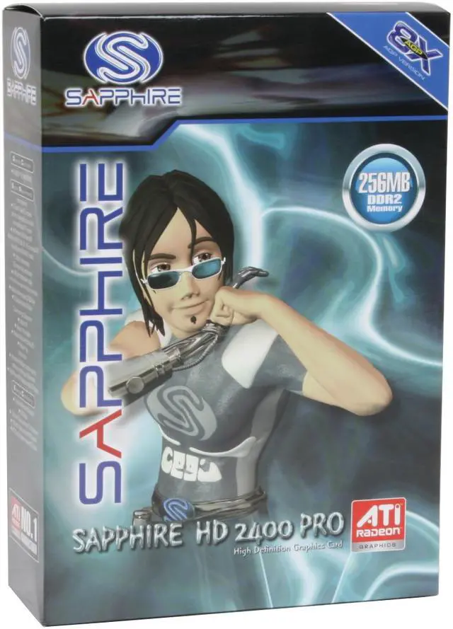 Alt view image 7 of 7 - SAPPHIRE Radeon HD 2400PRO 256MB GDDR2 AGP 4X/8X Graphics Card 100232L