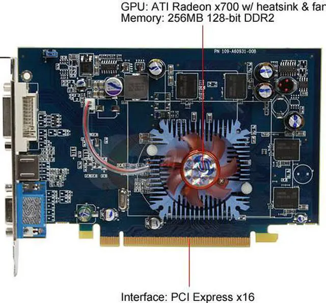 Alt view image 3 of 7 - SAPPHIRE Radeon X700 256MB GDDR2 PCI Express x16 Graphics Card 100122DDR2L